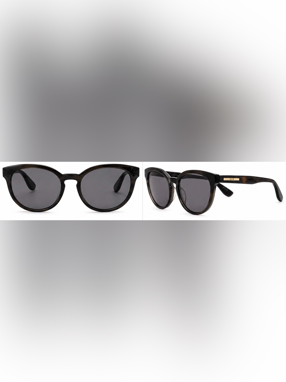 McQ by Alexander McQueen Black Tortoiseshell Round Sunglasses